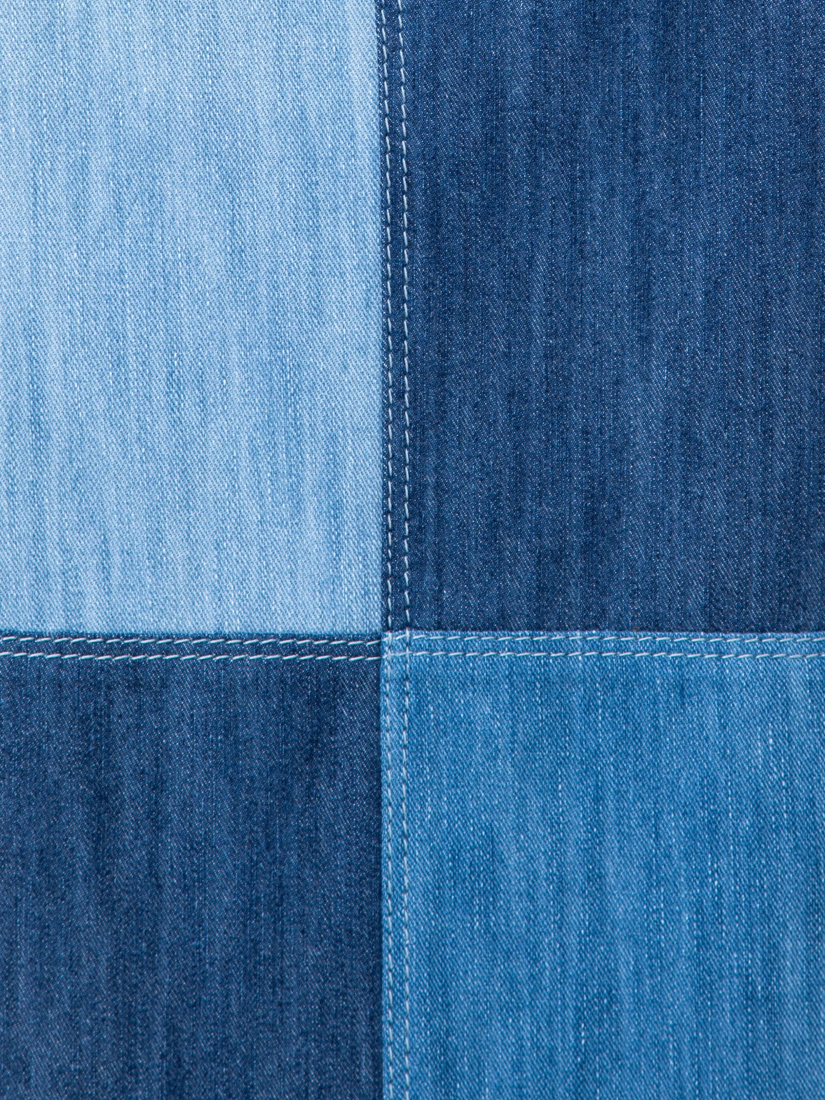 Chieko Cropped Wide Leg Denim Patchwork Pants - Image 5