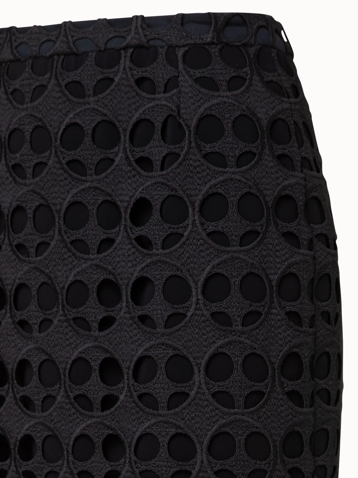 Dot Cut-Out Embroidery Pencil Skirt - Image 4