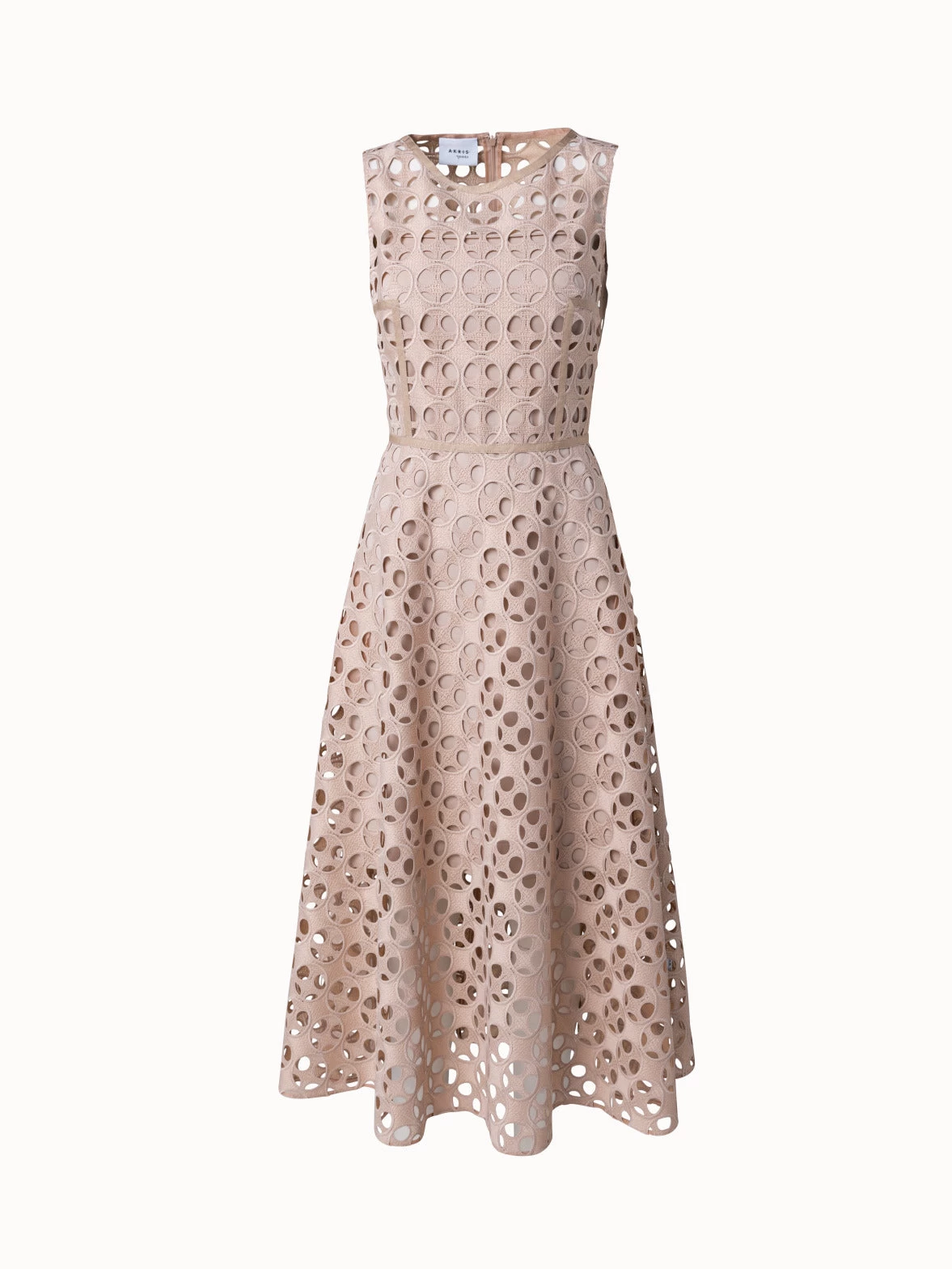 Dot Cut-Out Embroidery Maxi Dress