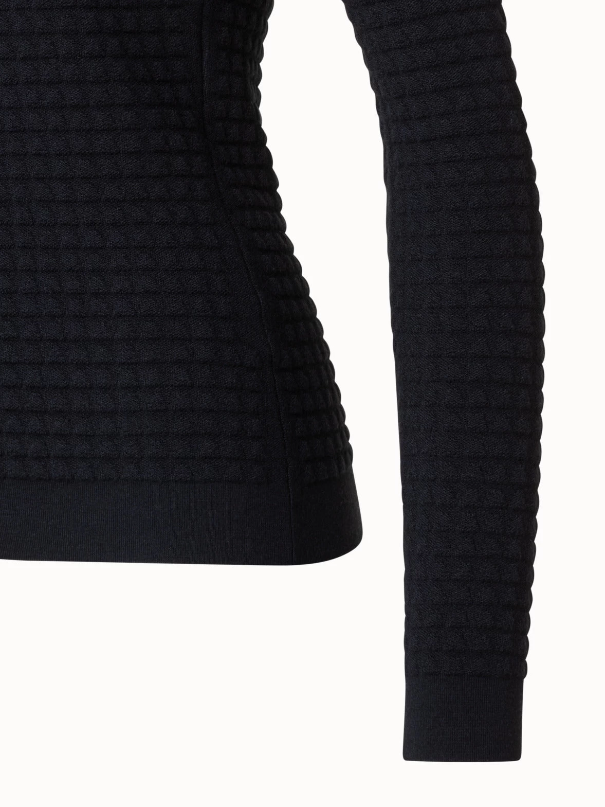 AKRIS Trapezoid Grid Wool Silk Stretch Jacquard Pullover - Image 4