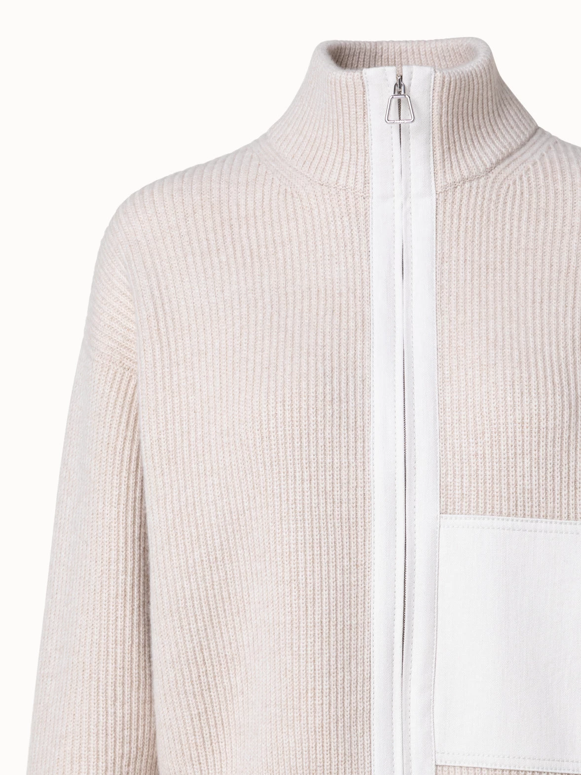 AKRIS Boxy Cashmere Zip Cardigan - Image 3