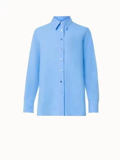 AKRIS Cotton Poplin Tunic Blouse