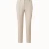 AKRIS Cotton Silk Double-Face Slim Pants