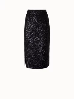 AKRIS Sequins Pencil Skirt