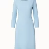 AKRIS Wool Stretch Double-Face A-Line Dress