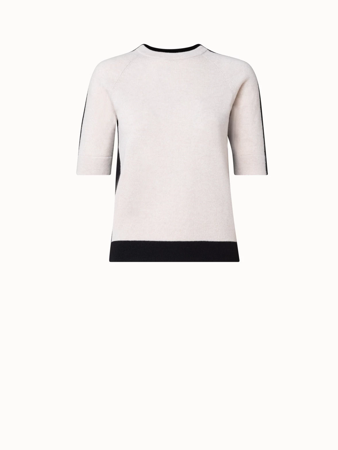 AKRIS Cashmere Two-Tone Knit Pullover