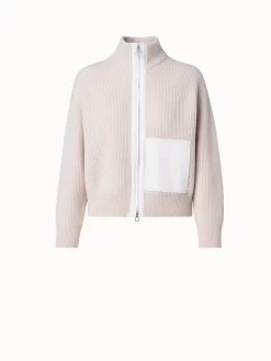 AKRIS Boxy Cashmere Zip Cardigan