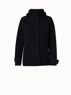 AKRIS Cashmere Piqué Jacket With Removable Hood