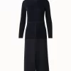 AKRIS Wool Silk Lurex Stretch Knit Dress