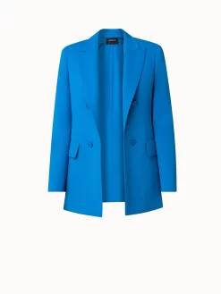 AKRIS Wool Double-Face Jacket With Faux Double-Breast