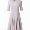 AKRIS Wool Double-Face A-Line Dress