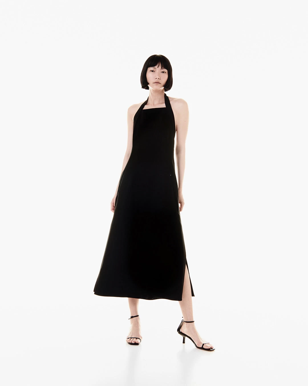 AKRIS Wool Double-Face Apron Midi Dress - Image 4
