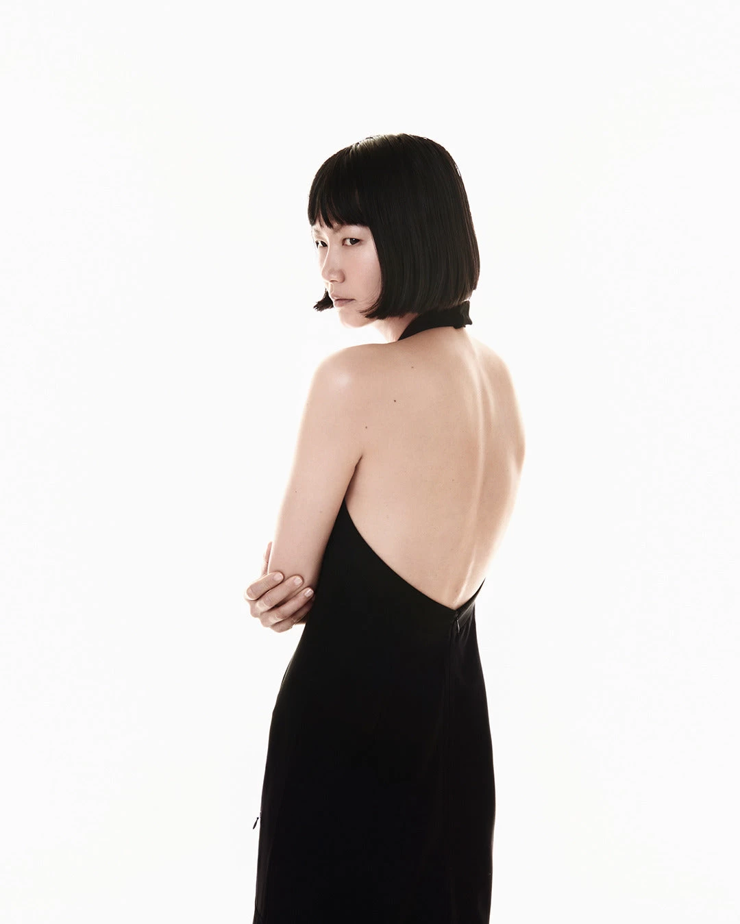 AKRIS Wool Double-Face Apron Midi Dress - Image 2