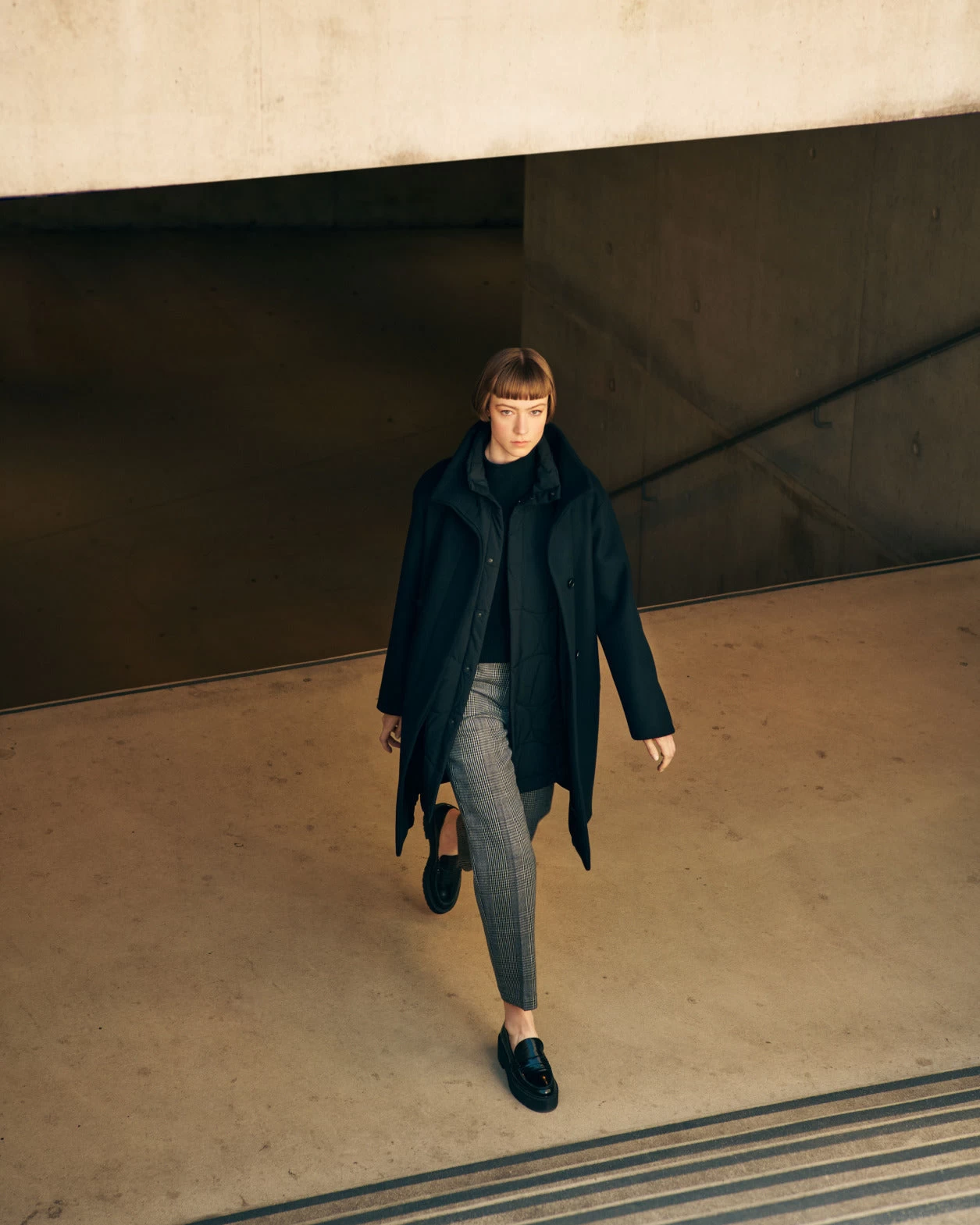 Checked Wool Tapered Pants - Image 2