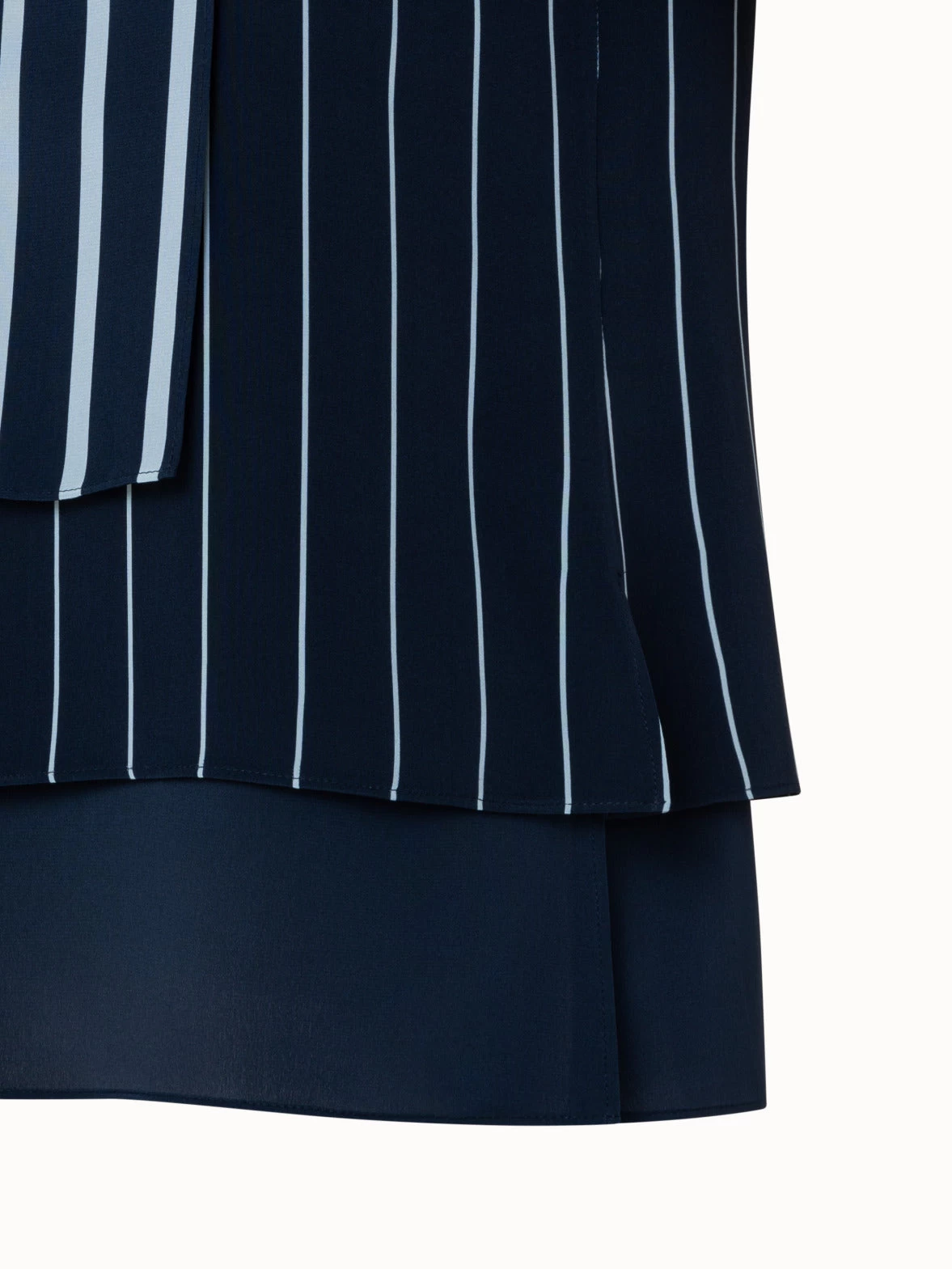 AKRIS Three Layer Silk Crêpe Blouse With Screen Stripes Print - Image 5