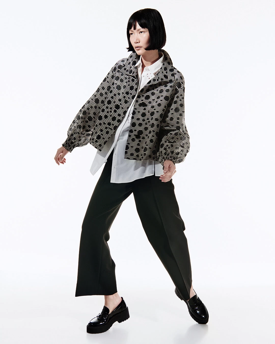 Jacquard Dot Techno Organdy Jacket - Image 2