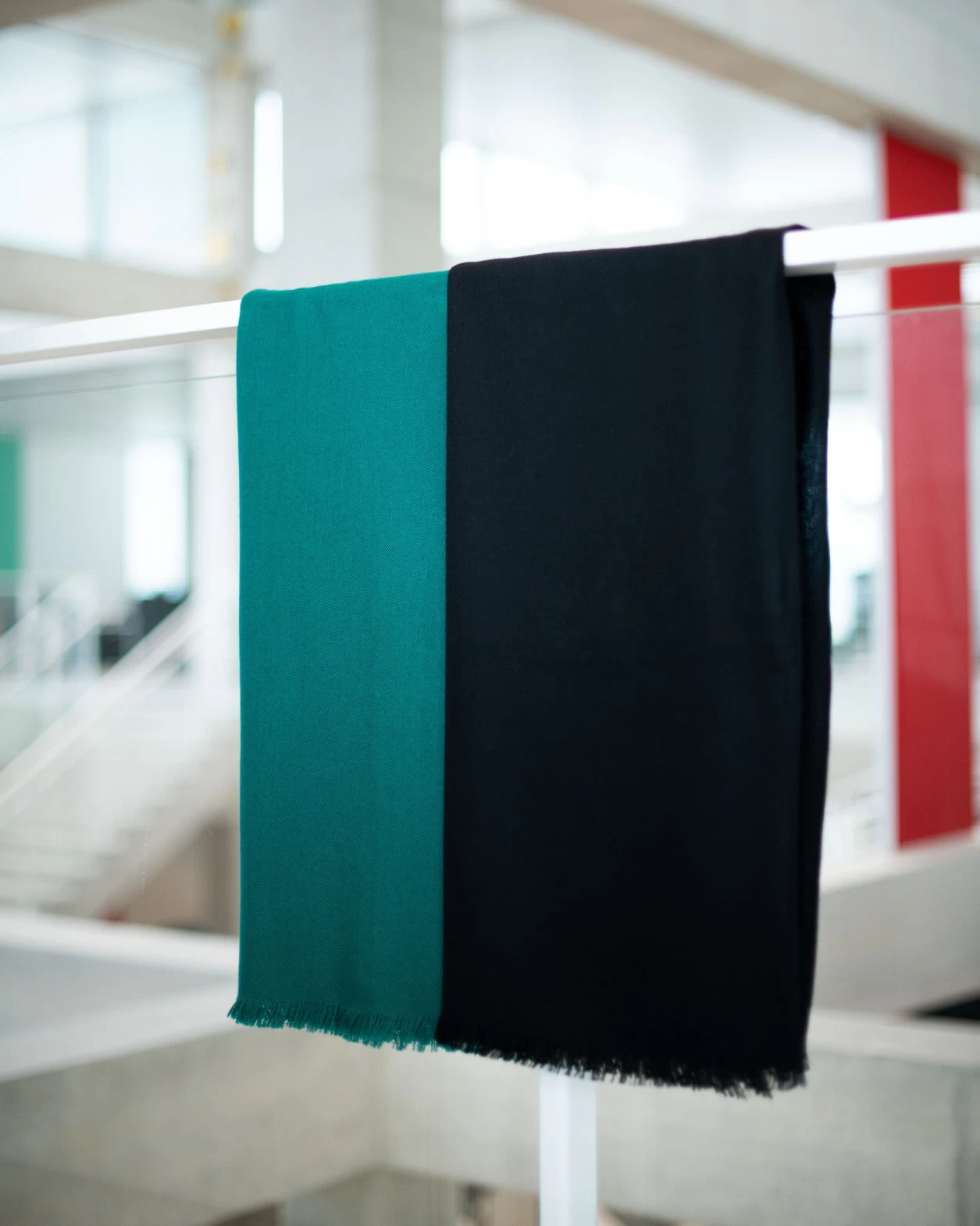 AKRIS Gallus Green Cashmere Scarf - Image 2