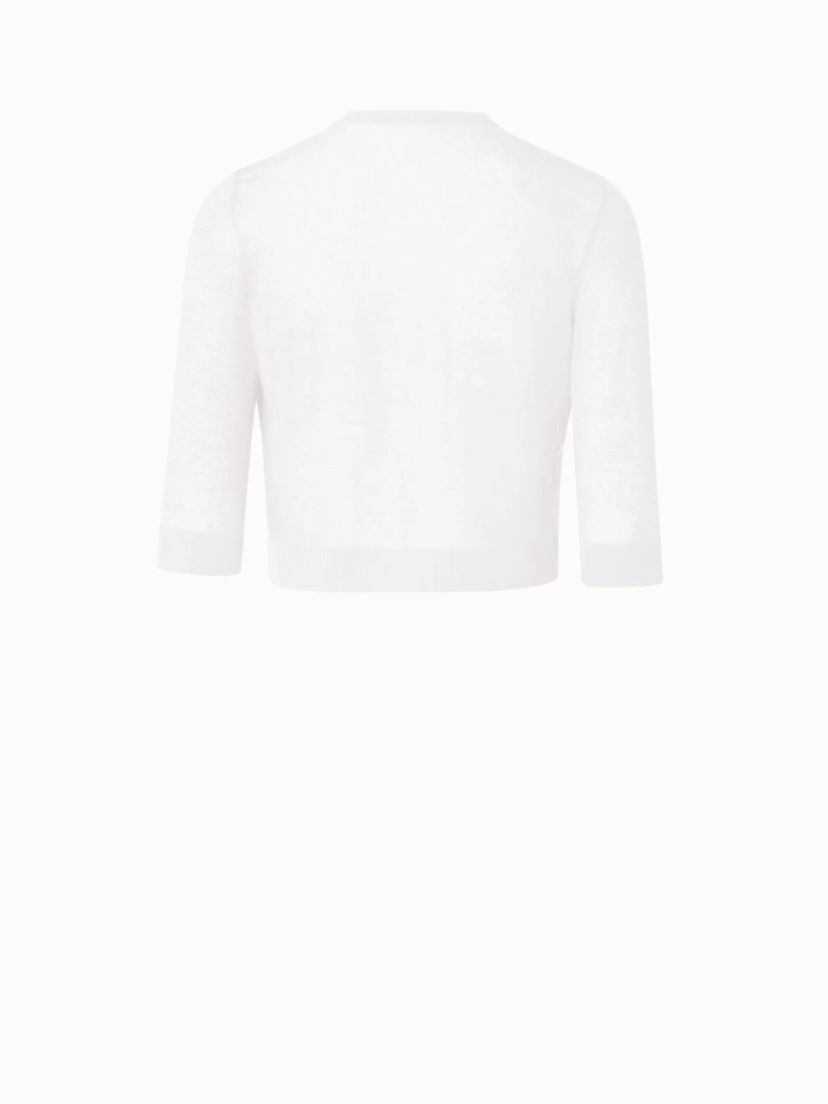 AKRIS Cotton Blend Knit Cropped Cardigan - Image 2