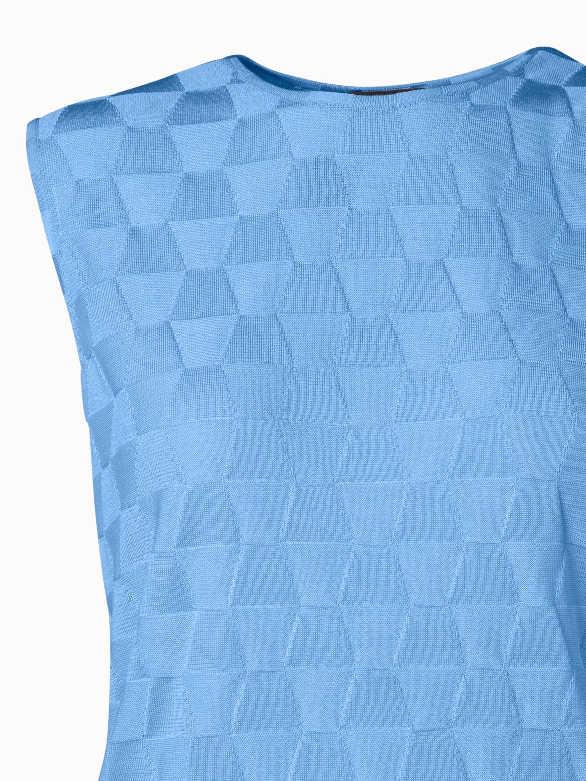 AKRIS Structured Trapezoid Silk Knit Top - Image 4