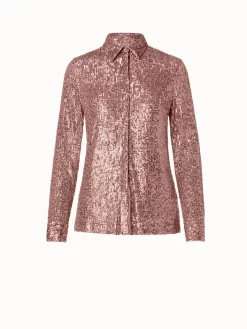 AKRIS Sequins On Jersey Blouse