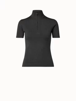AKRIS Wool Silk Stretch Knit Top