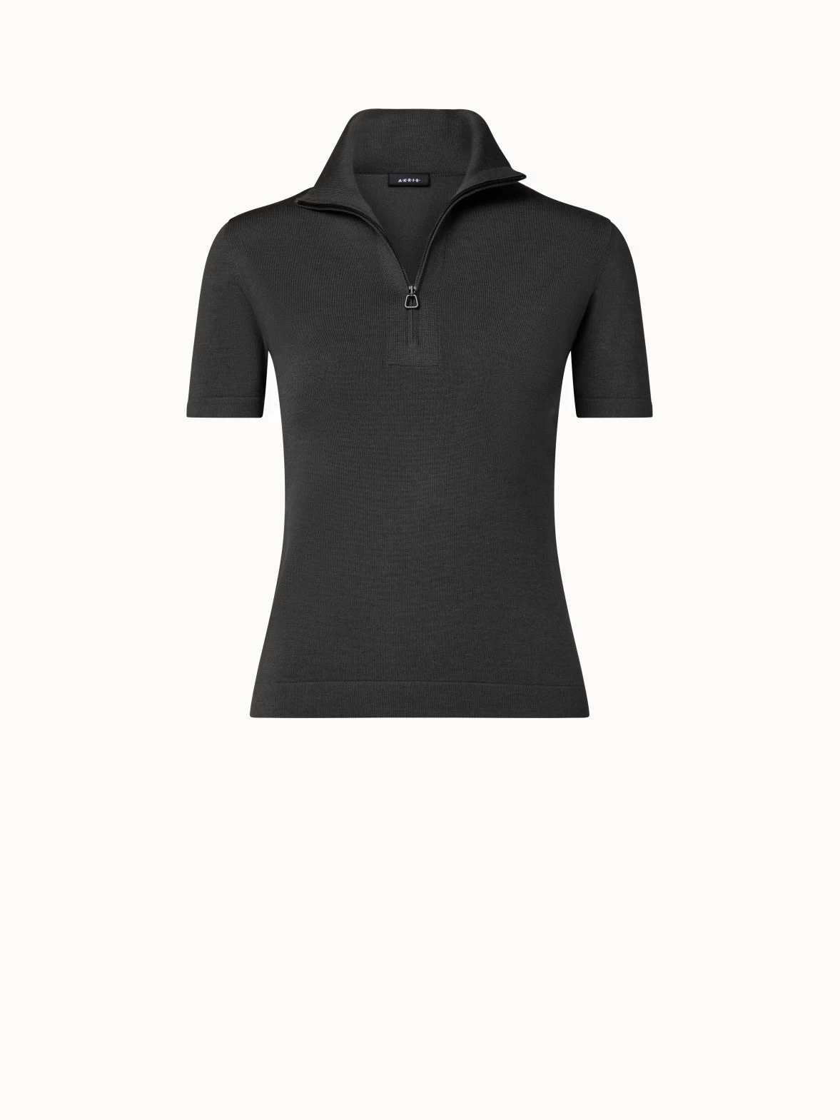 AKRIS Wool Silk Stretch Knit Top - Image 3