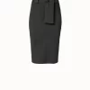 AKRIS Wool Silk Stretch Pencil Skirt