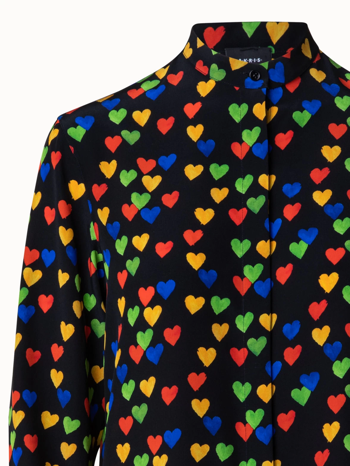 AKRIS Silk Crêpe Blouse With Hearts Print - Image 5