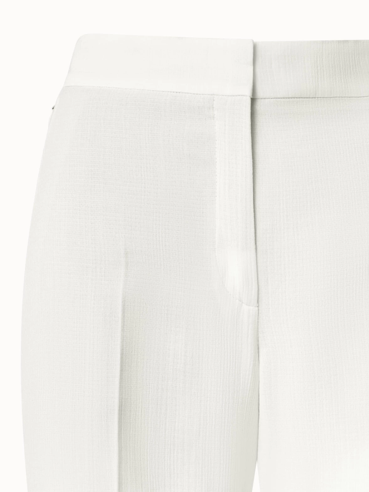 AKRIS Structured Cotton Silk Double-Face Straight Leg Pants - Image 3