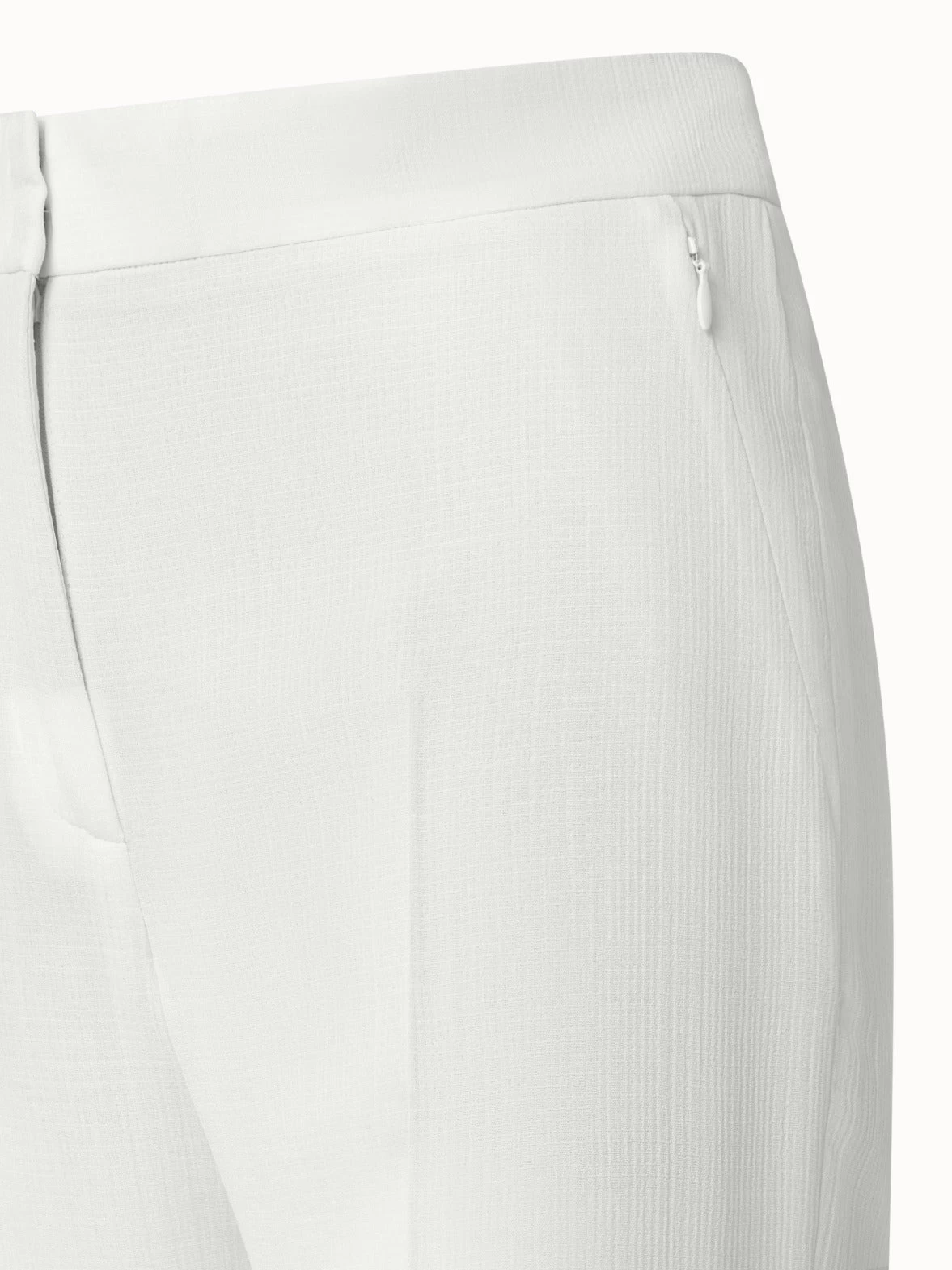 AKRIS Structured Cotton Silk Double-Face Straight Leg Pants - Image 4