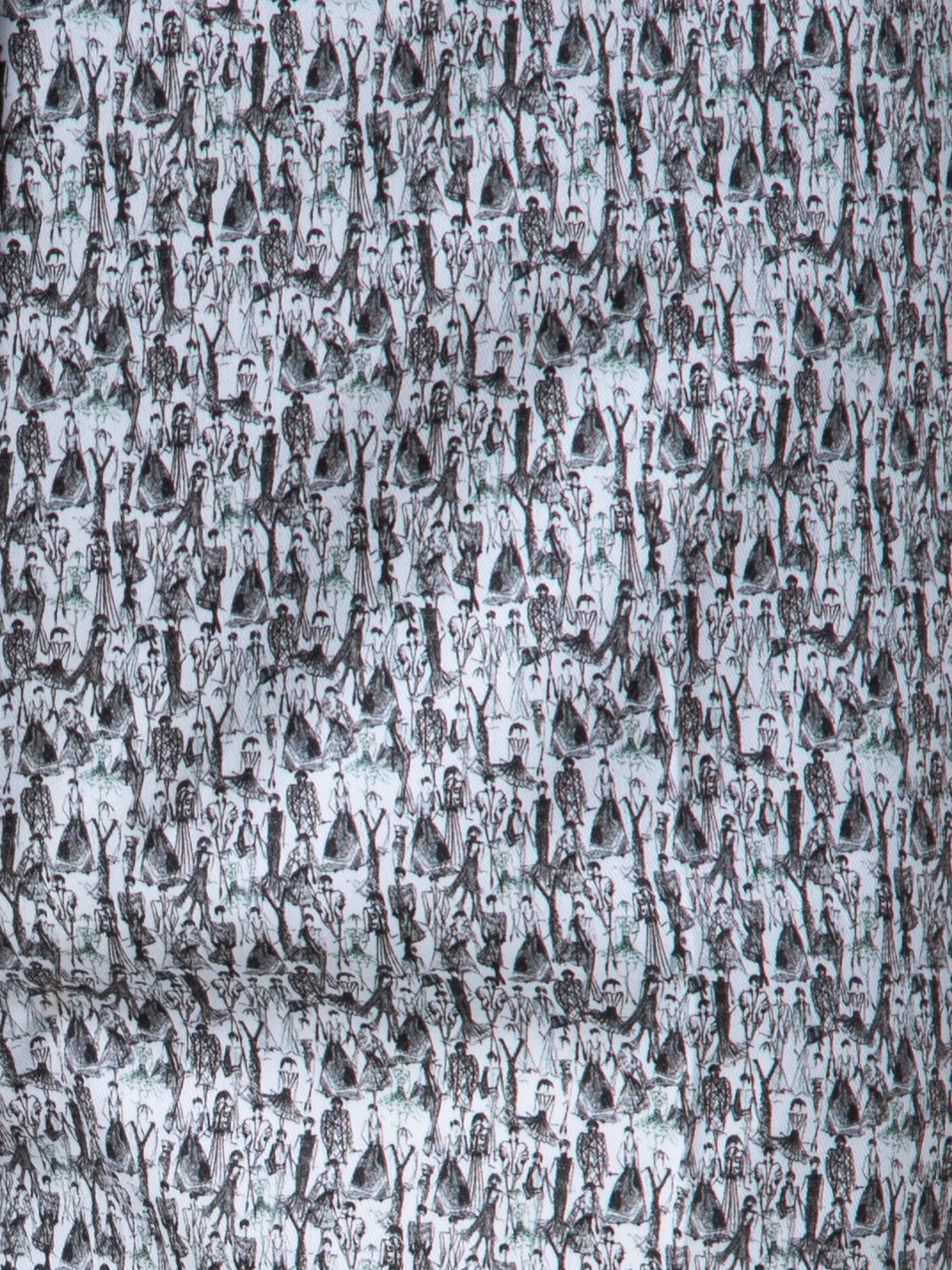 AKRIS Cotton Stretch Tapered Pants With Croquis Print - Image 6