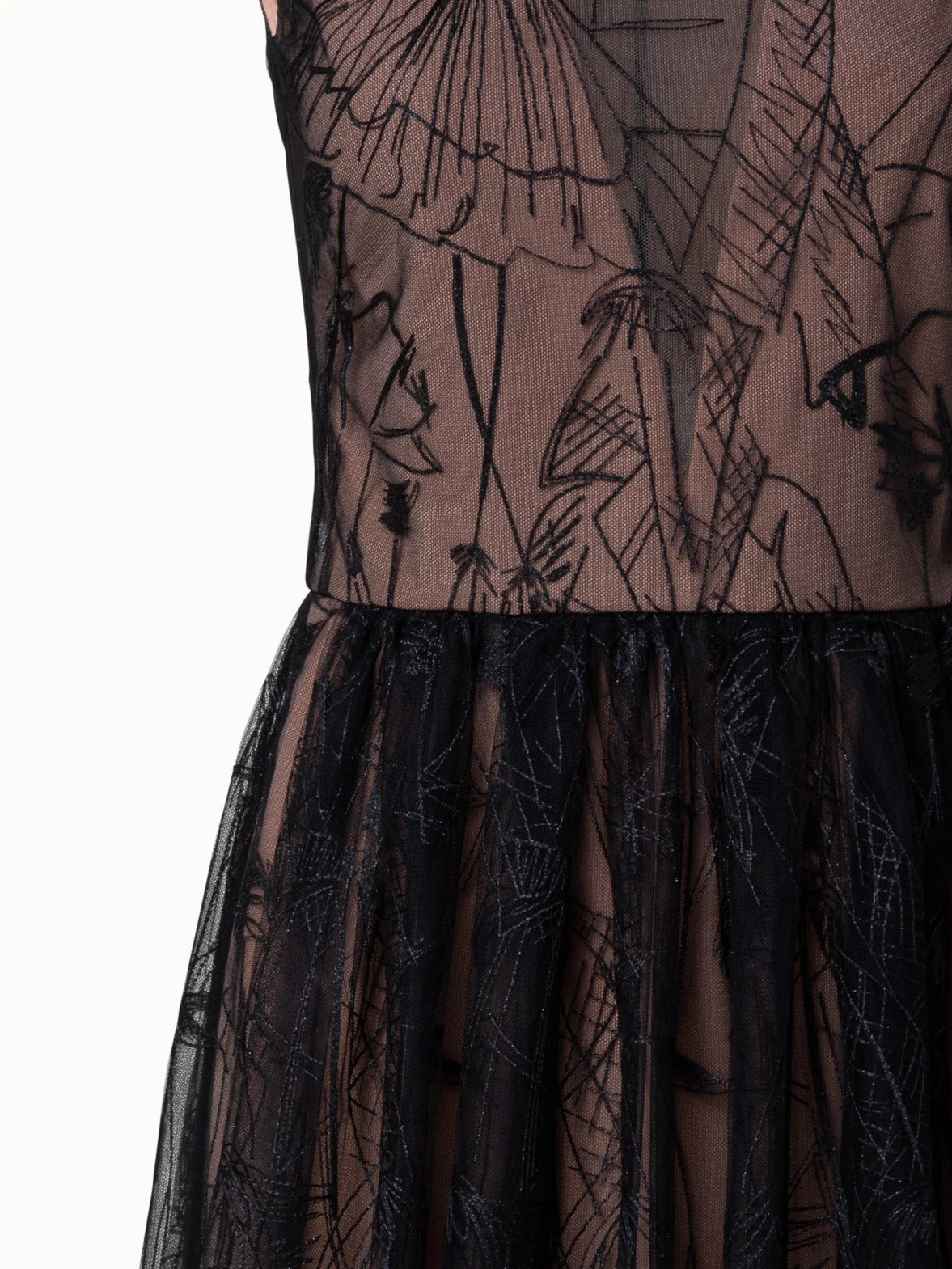 AKRIS Techno Tulle Gown With Croquis Embroidery - Image 7