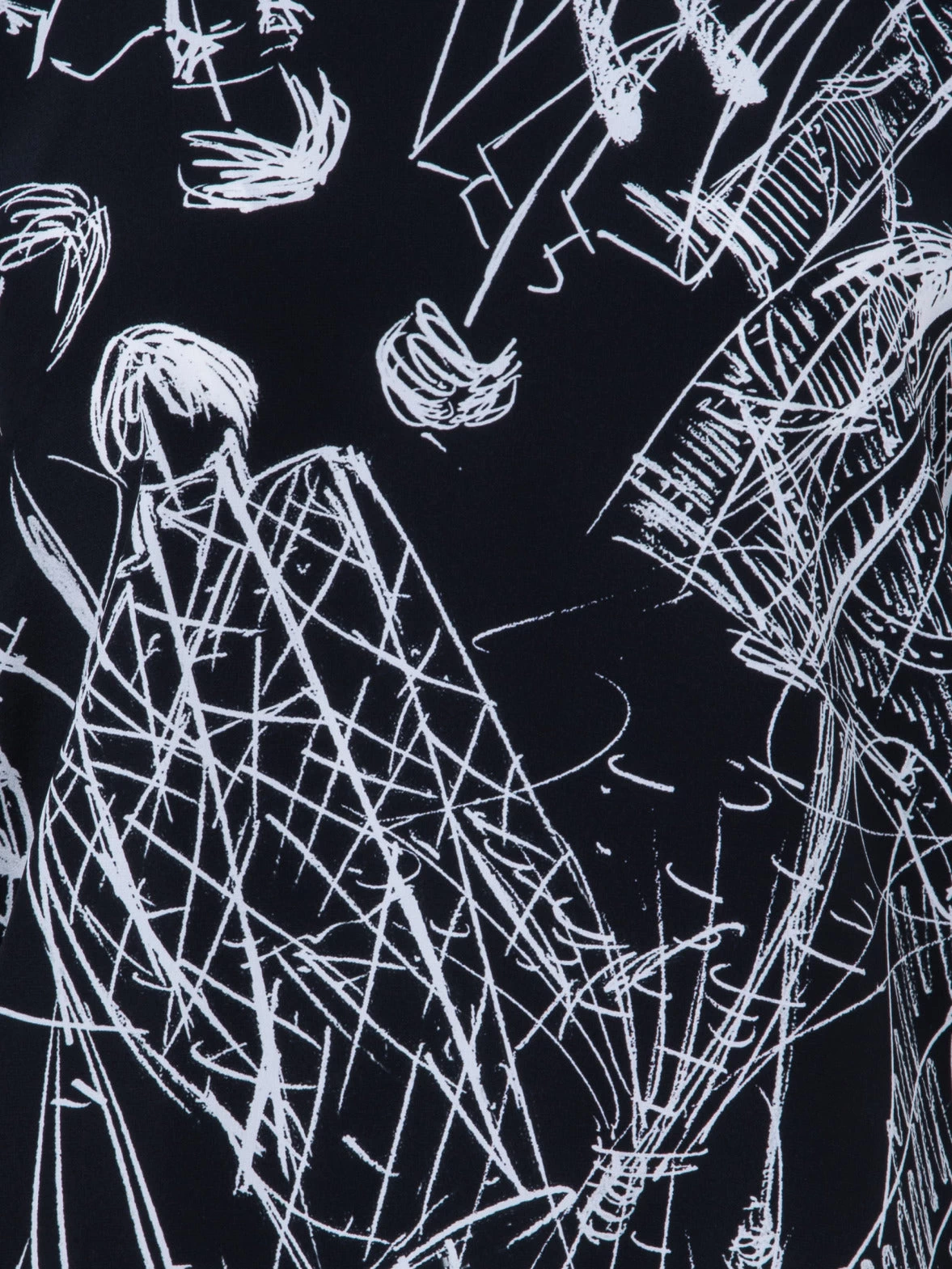 AKRIS Silk Knit Pullover With Croquis Print Crêpe Front - Image 5