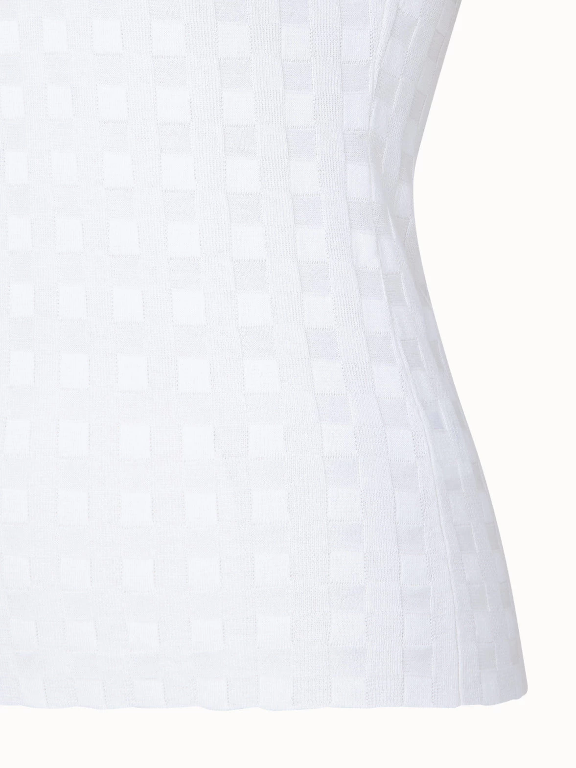 AKRIS Silk Cotton Square Jacquard Knit Pullover - Image 4