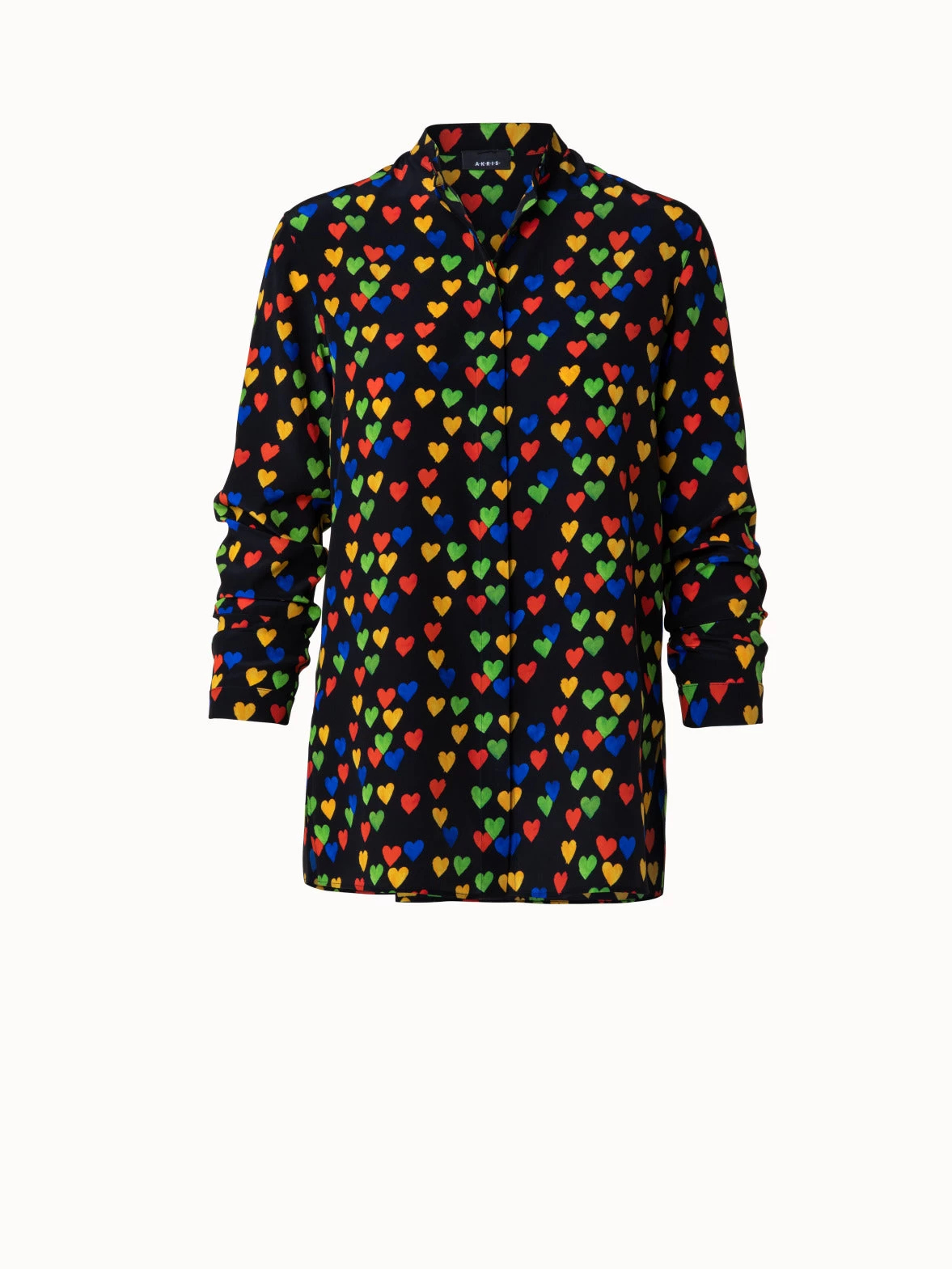 AKRIS Silk Crêpe Blouse With Hearts Print - Image 8