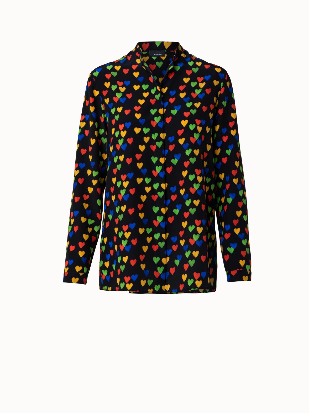 AKRIS Silk Crêpe Blouse With Hearts Print - Image 4