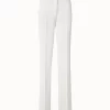 AKRIS Structured Cotton Silk Double-Face Straight Leg Pants