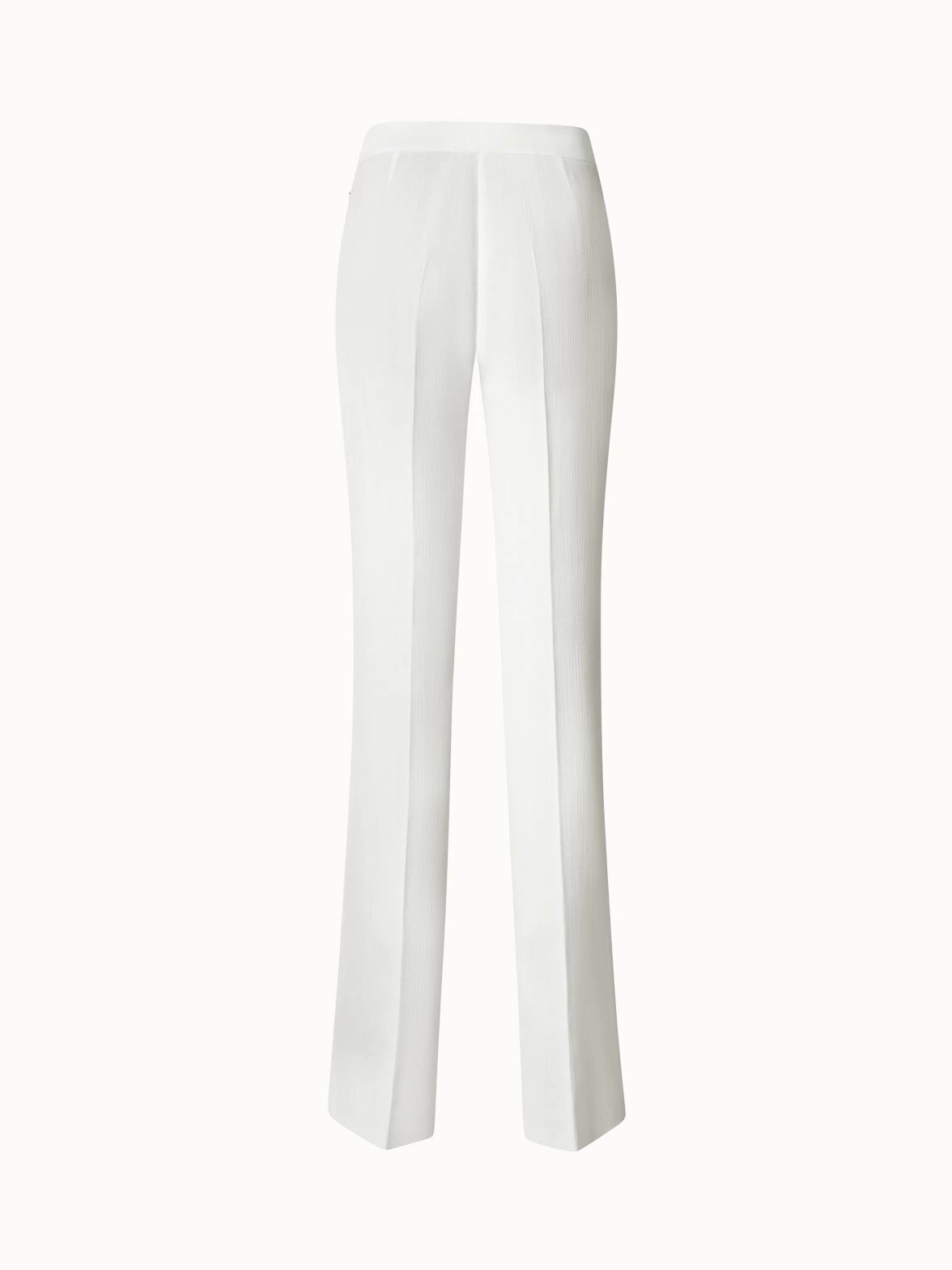 AKRIS Structured Cotton Silk Double-Face Straight Leg Pants - Image 2