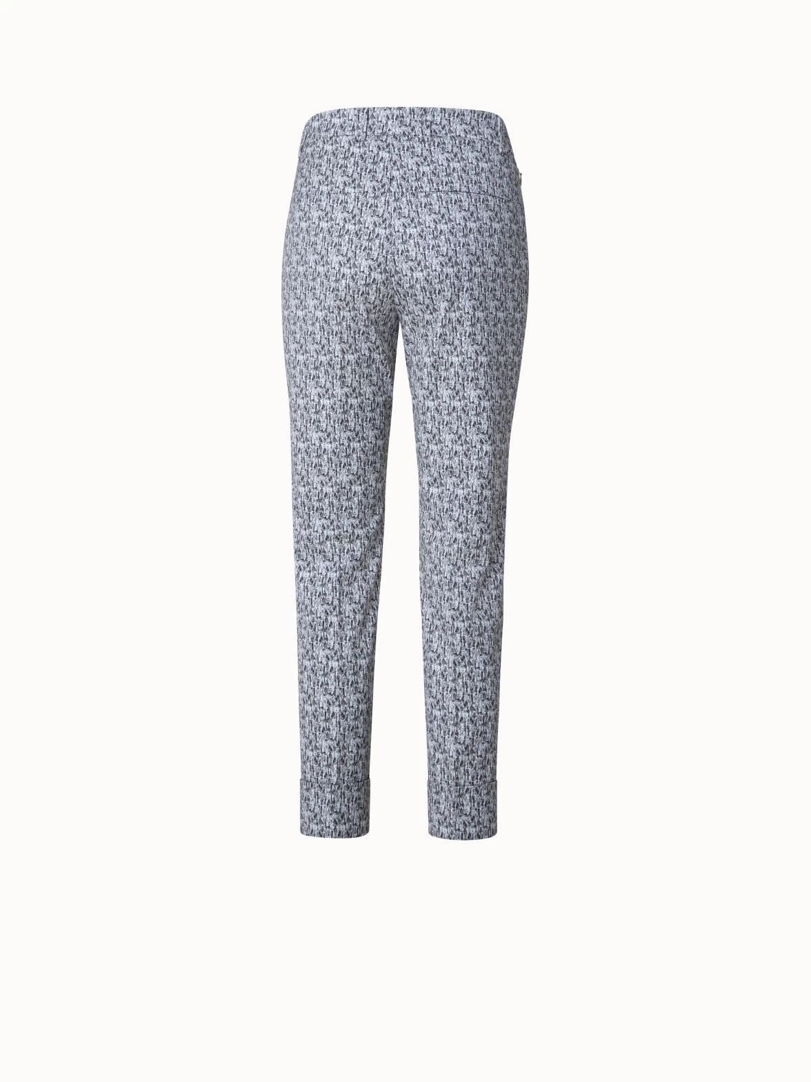 AKRIS Cotton Stretch Tapered Pants With Croquis Print - Image 3