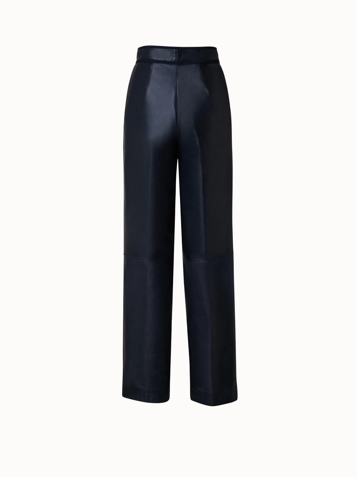 AKRIS Lambskin Pleated Leather Pants - Image 3