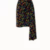 AKRIS Silk Crêpe Short Skirt With Hearts Print