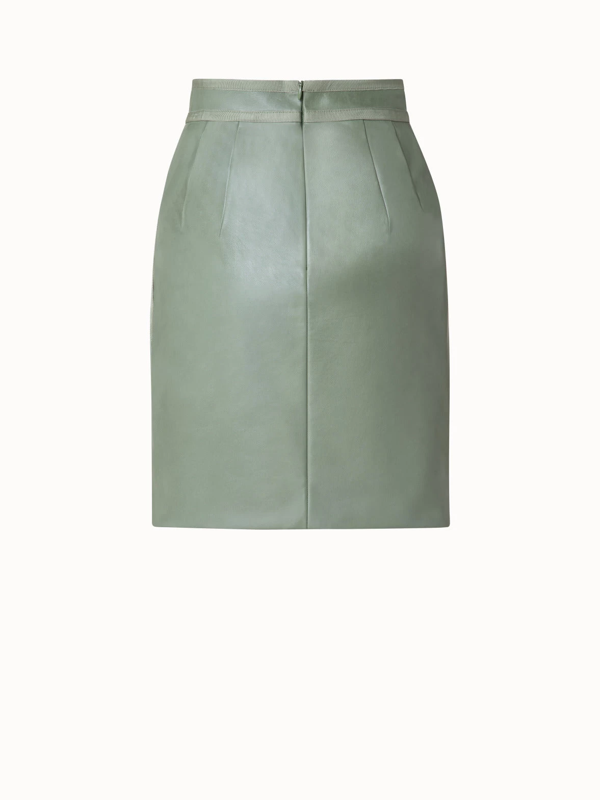 AKRIS Lambskin Leather Short Skirt - Image 3