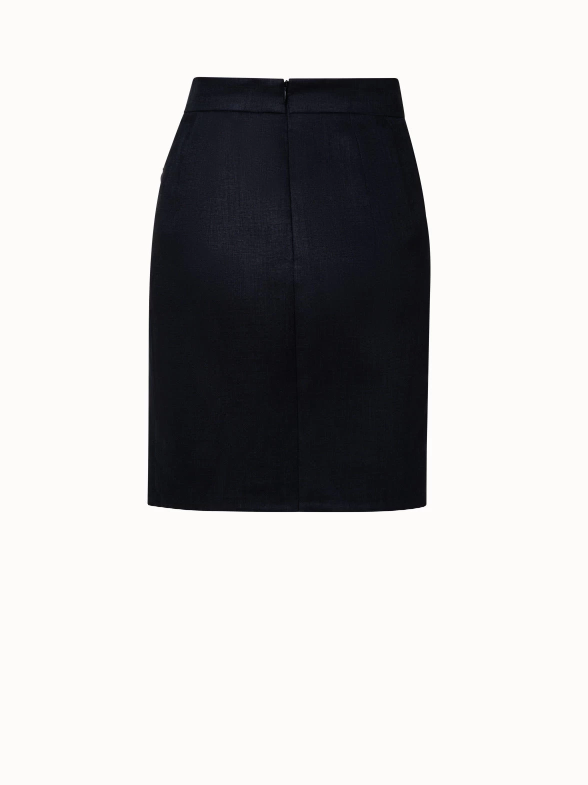 AKRIS Linen Double-Face Short Skirt - Image 3