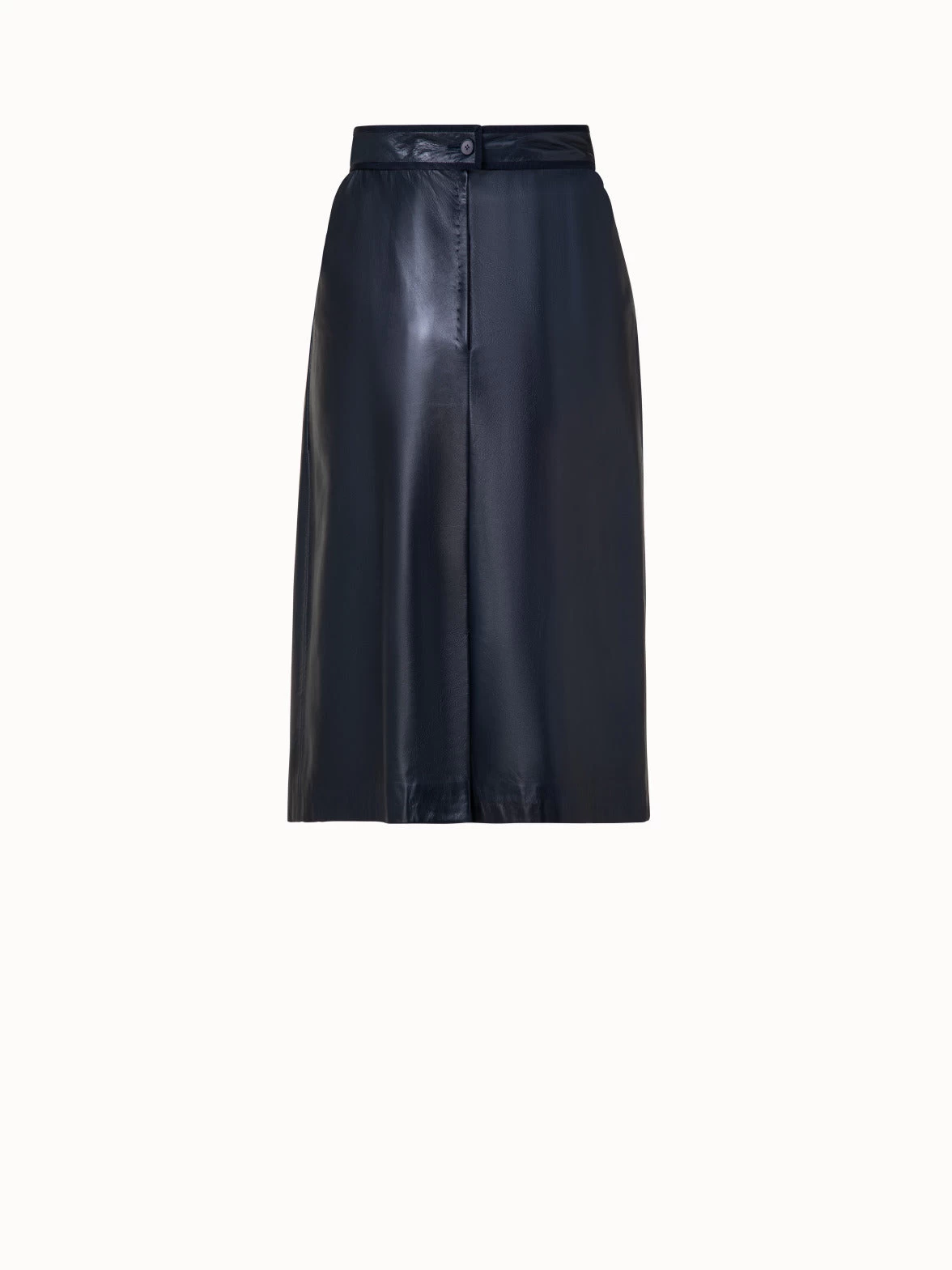 AKRIS Lambskin Leather Midi Skirt - Image 2