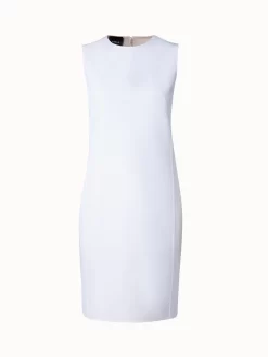 AKRIS Reversible Cotton Double-Face Sheath Dress