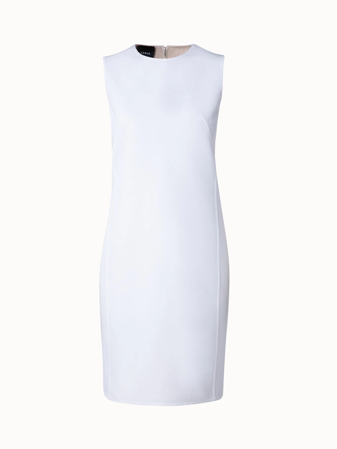AKRIS Reversible Cotton Double-Face Sheath Dress