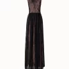 AKRIS Techno Tulle Gown With Croquis Embroidery