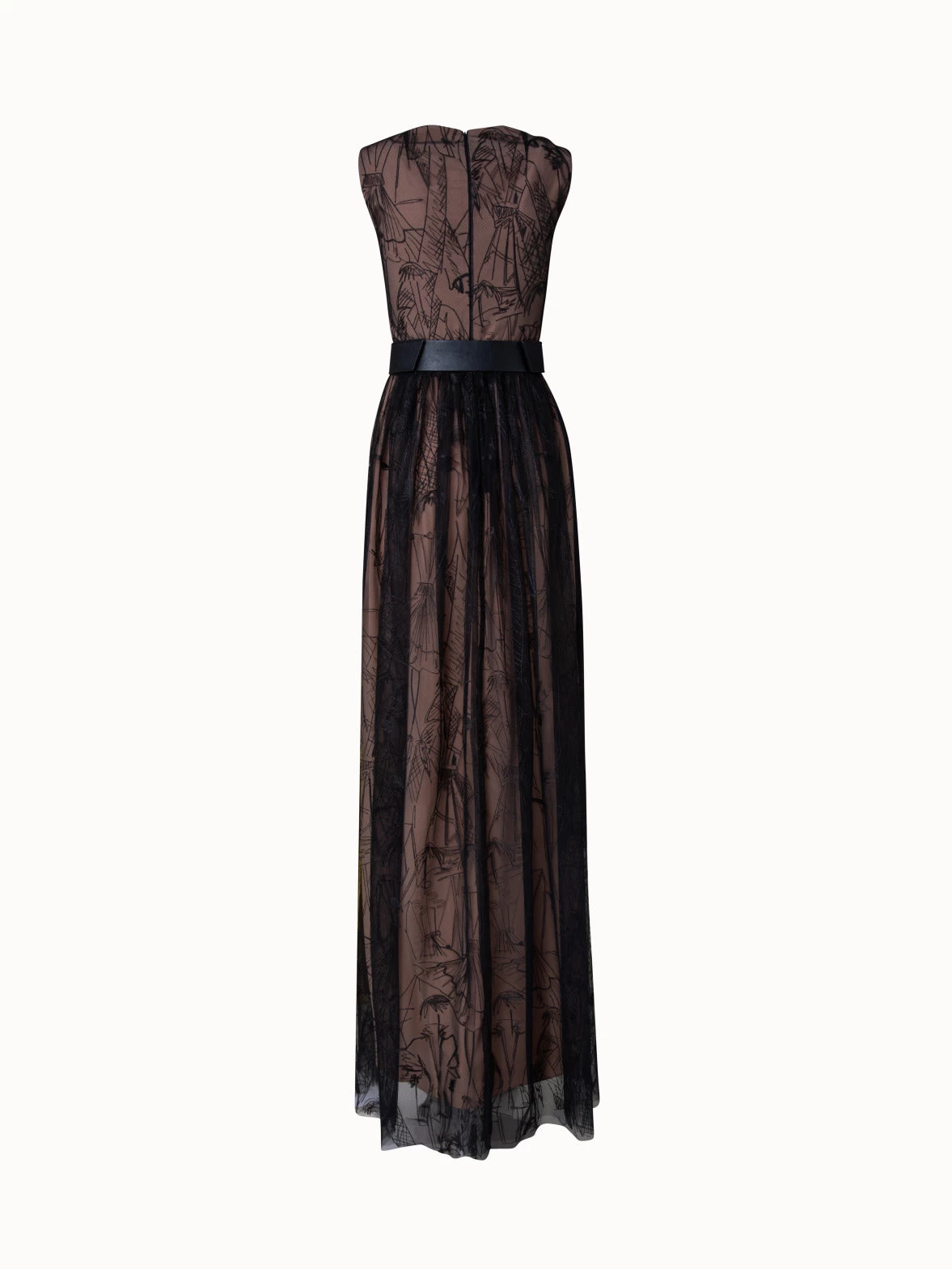 AKRIS Techno Tulle Gown With Croquis Embroidery - Image 3
