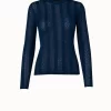 AKRIS Wool Silk Knit Lace Pullover