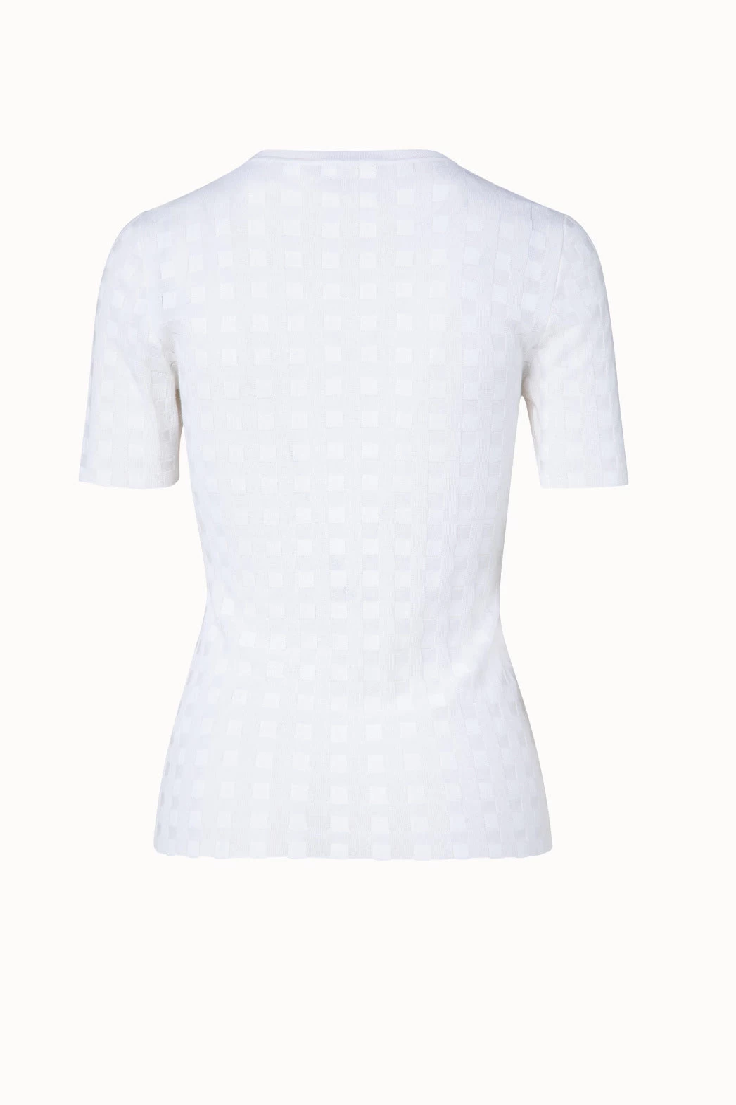 AKRIS Silk Cotton Square Jacquard Knit Pullover - Image 2